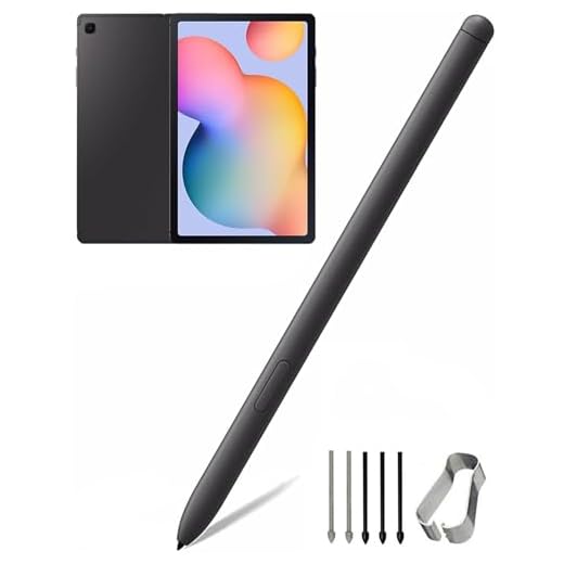 Caneta Stylus Galaxy Tab S6 Lite compatível com Samsung Galaxy Tab S6 Lite Stylus S Pen sem substituição Bluetooth + pontas/pontas (cinza)