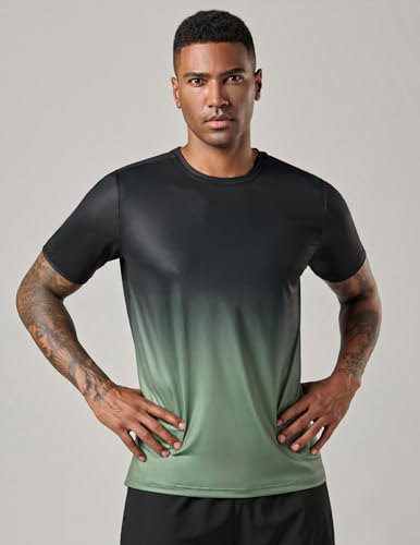Image of 5 Pack Men's Active Quick Dry Crew Neck T Shirts | Athletic Running Gym Workout Short Sleeve Tee Tops Bulk