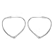Produktbild Onefeart Sterling Silber Ohrstecker für Frauen Mädchen Einfach Stil Single Linie Herz Creolen 3x4CM Silber
