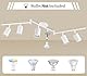 GeyouLux Deckenstrahler LED 6 Flammig, LED Deckenleuchte Schwenkbar, GU10 Deckenlampe Strahler Deckenspot, Modern Spot Lampe Wandstrahler Weiß für Wohnzimmer Schlafzimmer Küche (Ohne Leuchtmittel)