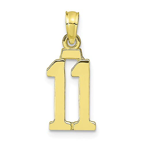 FJC Finejewelers 10k Yellow Gold 11 Block Charm - Main Image