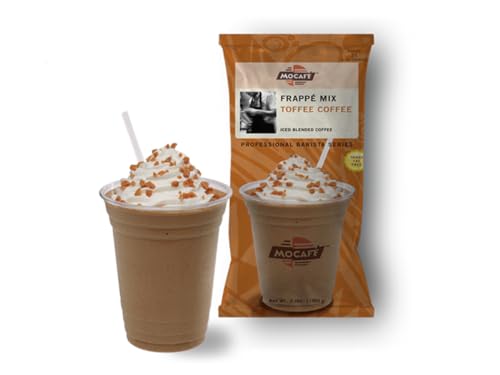 MOCAFE Toffee Coffee Frappe Mix, Instant Blended Iced Coffee Powd...