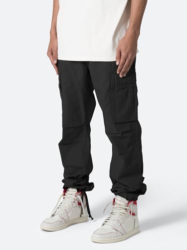 SUNNOW Men's Casual Cargo Pants Black Outdoor Hiking Pants for Men Athletic Joggers4