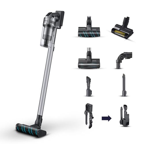 Samsung Scopa Elettrica VS20B75ACR5/WA Jet 75E Complete, Potenza 200W, Aspirapolvere Senza Filo, Fino a 60 Min di Autonomia