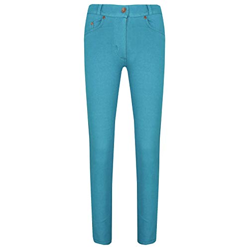Girls Skinny Jeans Kids Aqua Stretchy Denim Jeggings Fit Pants Trousers 5-13 Yrs