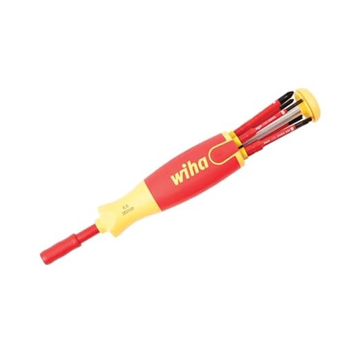 Wiha 28393 7 Piece Insulated SlimLine Ultra-Driver Blade Set Slotted, Phillips