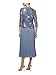 Alex Evenings Women's Tea Length Mock Jacket Dress with Button Front, Steel Blue, 12P