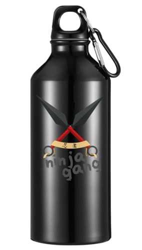 Ya en mundofriki.es: Ninja Gang - Botella de agua japonesa Kunai Shuriken Tourist, color negro