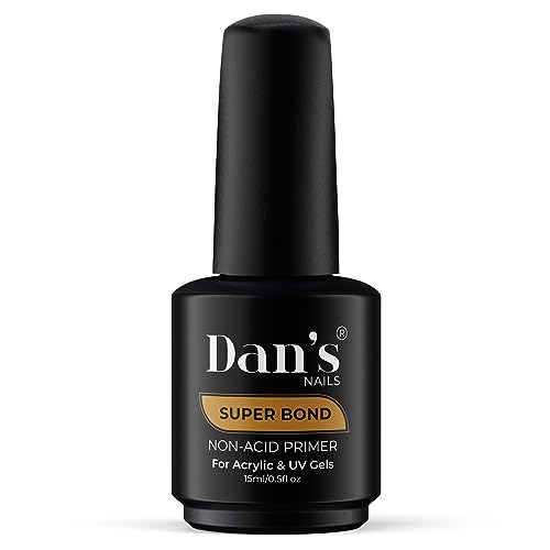 Dan's 15ml Super Bond | Premium Non Acid Nail Primer & PH Bonder for Acrylic & UV Gels | Acid- Free No Yellowing No Burn Long-Lasting Adhesion for Professional Salon Manicures & Pedicures