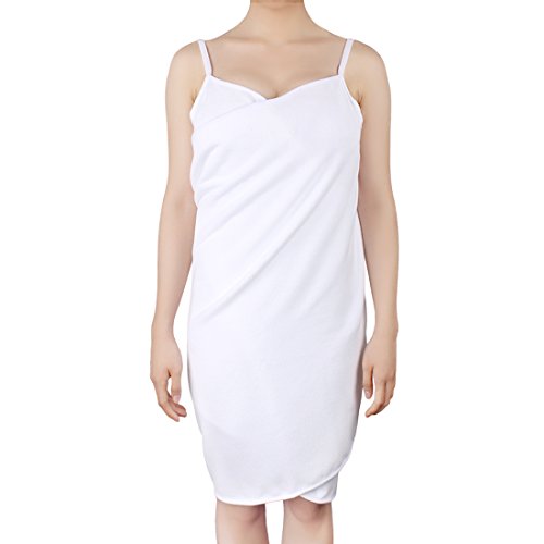 Andux Wearable Towel Sling Towel Spa Wrap Towel Super Absorbent Microfiber Bath Multifunctional Towel DDYJ-01 (White)
