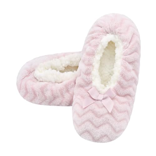 Image of Keyela Women Cozy Warm Slipper Socks, Non Slip Gripper Indoor House Socks | Soft warm cozy fabric, gripper anti-slip bottom for bedroom, lounge and all indoor daily use