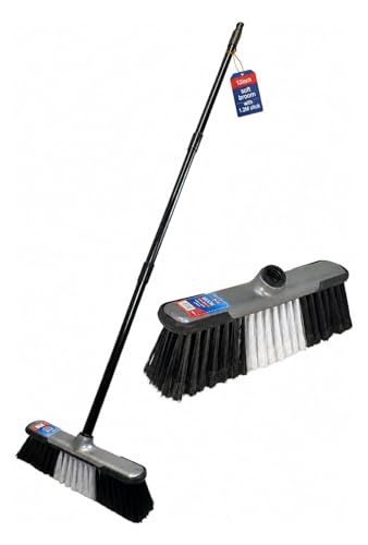 Image of Soft Bristle Broom with 1.2M Long Handle – Indoor Sweeping Brush for Tile, Wood, Laminate Floors – Lightweight Broom for Home, Kitchen,Patio, Garden and Office Cleaning (Pack of 1) - By Best House