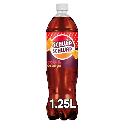SCHWIPSCHWAP, Das Original – Koffeinhaltiges Cola-Erfrischungsgetränk mit Orange in Flaschen aus 100% recyceltem Material, EINWEG (6 x 1.25 l) 2