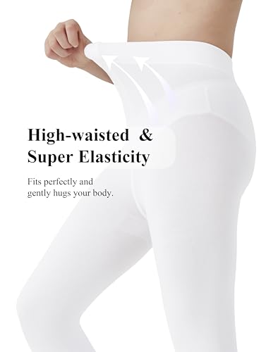 CozyWow Girls Winter Warm Fleece Lined Tights, Soft Thick Thermal Dance Tights for Kids2