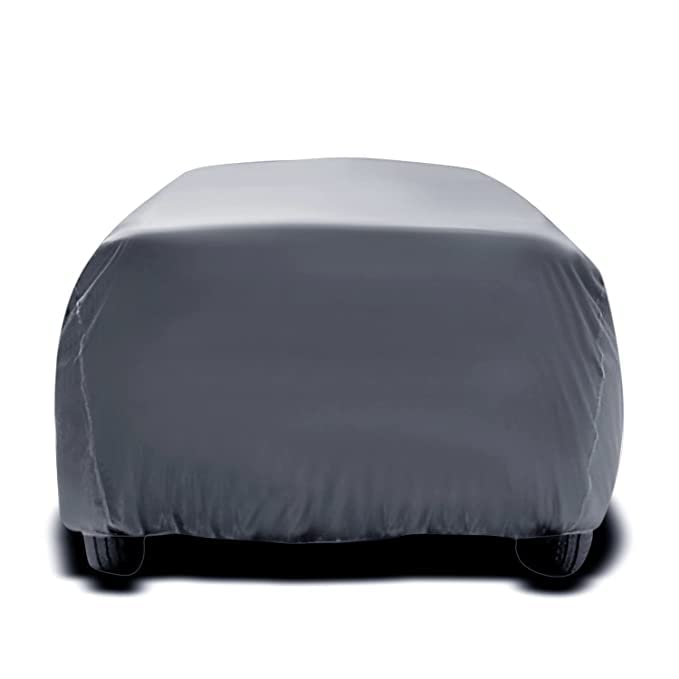 Image of PODWILS S Presso Waterproof Car Cover /Spresso Body Cover Waterproof /Spresso And Sun Protection With Triple Stitched Fully Elastic Ultra Surface (Grey Lookfor Presso)