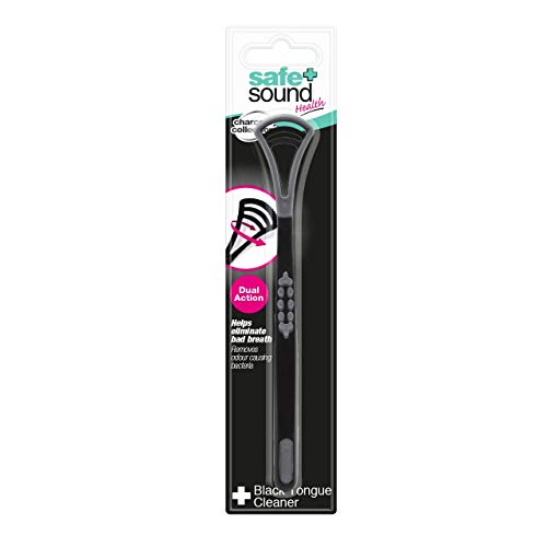 Safe + Sound - Limpiador de lengua (21 g), color negro