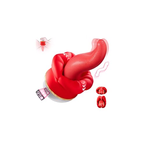 Tagnaff Sex Spielzeug für die Frau Solo 9 Peristaltik-Leck& 9 Biss-Modi XXL-Lippen Vibratorensets für Frauen Klitoris Stimulator für Sie Zungen Vibrator Sex Toyset für Woman Vibration für Frauen