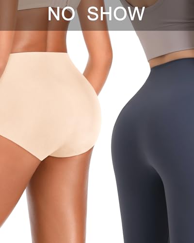 Seamless High Waisted Underwear Panties for Women No Show Ladies Panty Full Coverage Tagless Briefs 6 Pack2