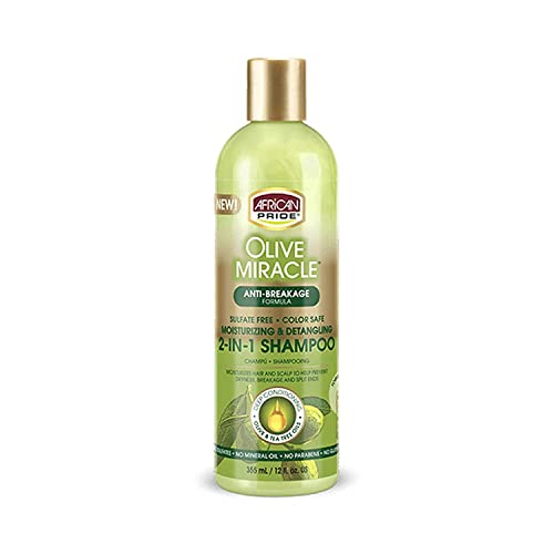 African Pride Olive Miracle Anti-Breakage 2 in 1 Shampoo and Conditioner 355 ml/12 fl.oz