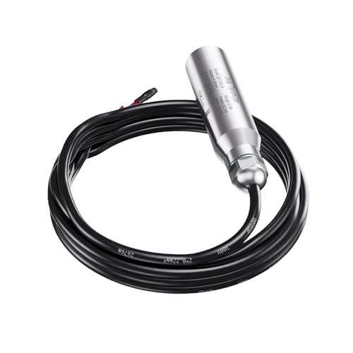 RWRAPS IP68 Submersible 4-20mA Output Hydrostatic Level Sensor Transmitter DC12-36V Water Tank Liquids Transducer Meter(Size:6m Range 6m Cable)