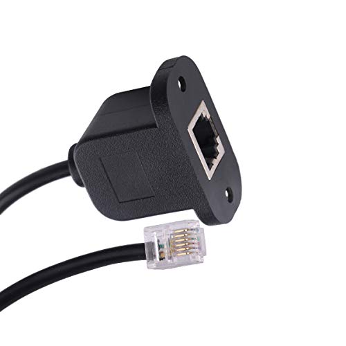 Cable adaptador RJ11/RJ12 6P6C 0.8 pies miniatura 1