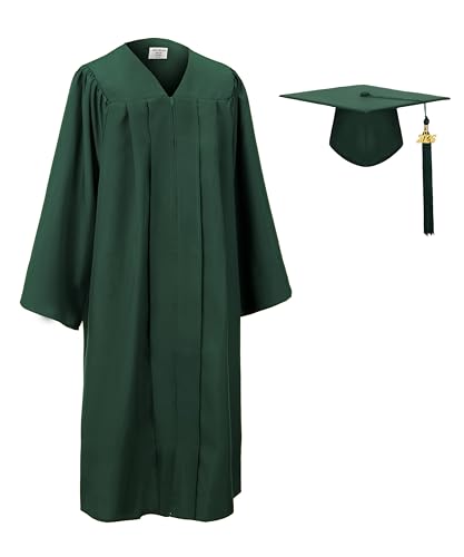 Image of GradClassical Matte Graduation Cap and Gown 2026 Set for High School and College Bachelor
