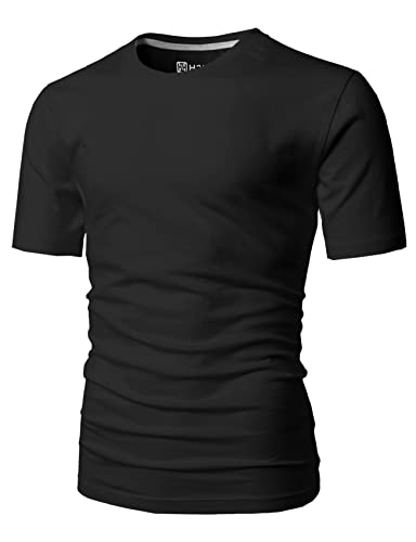 H2H Mens Casual Slim Fit Short Sleeve T-Shirts Soft Lightweight V-Neck/Crew-Neck Size XS to 3XL2