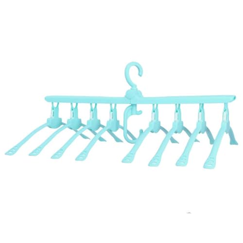 8 in 1 Folding Clothes Hangers - Magic Space Saving 360 Degree Swivel Hook, Collapsible Clothes Drying Rack for Home Travel Camping