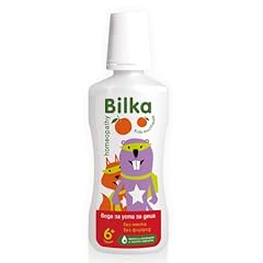 Bilka Homeopathy Mundspülung für Kinder ab 6 Jahren - Spülung mit Mandarinengeschmack, Ohne Alkohol und Zucker, Remineralisiert die Zähne und Erfrischt den Atem, Fluoridfrei, Mentholfrei, 250 ml