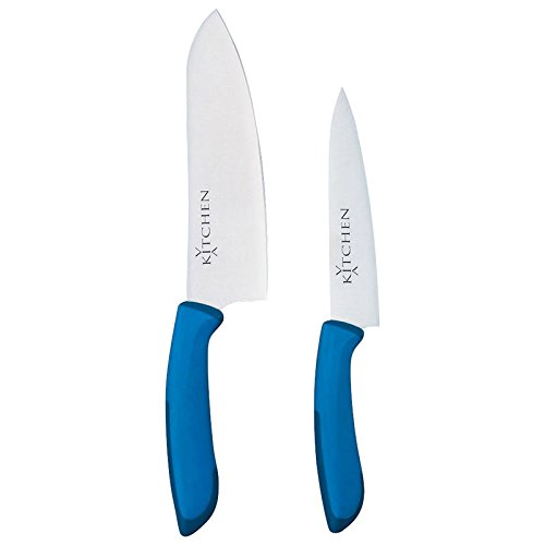 Amazon｜バイアキッチン 包丁 2点セット ブルー A-40HB｜包丁セット