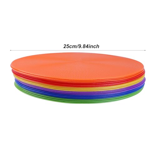 Jubilofex Soccer Trainingsscheibe - Agility Cone Set, Sports Marker Discs | Durable Training Kones Speed and Koordination Drills, flache Feldmarker für Praxis Spiele, Disc Set mit Outdoor-Einsatz
