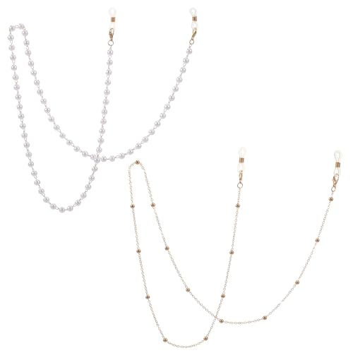 Nogeqi Pearl Glasses Chains 2-Pack