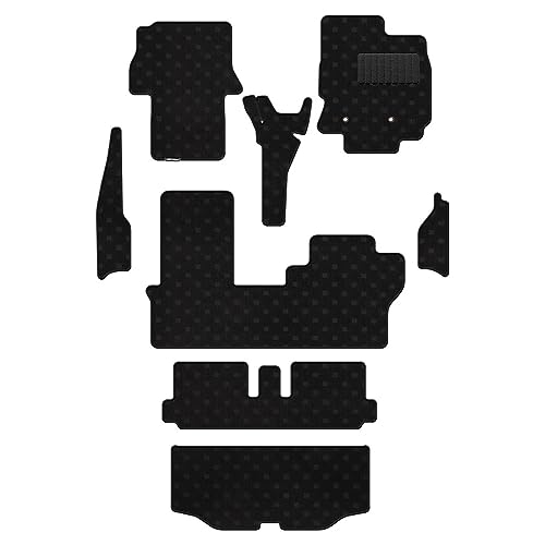 Hotfield ダイハツ 互換品 タント タントカスタム フロアマット+ステップマット+トランクマット ラゲッジマット LA650S LA660S タントファンクロス 形状02 運転席ロングスライドシート無/年式:2022年10月〜2024年9月 STD