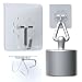 Adhesive Hooks Kitchen Wall Hooks- 24 Packs Heavy Duty 13.2lb(Max) Nail Free Sticky Hangers with Stainless Hooks Reusable Utility Towel Bath Ceiling Hooks