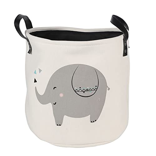 DukeIo 35 x 35cm Elefante Cesta De Almacenamiento Espesar Lona Cesto De Ropa Sucia Cesto De Ropa Sucia Bolsa Organizadora De Juguetes Cover