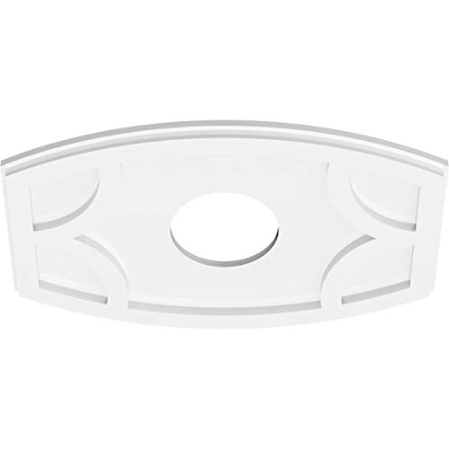 Image of Ekena Millwork CMP20X13KY-05000 Kailey Architectural Grade PVC Contemporary Urethane Ceiling Medallions 20 inchW x 13 3 /8 inchH x 5 inchID x 10 3 /4 inchC x 1 inchP
