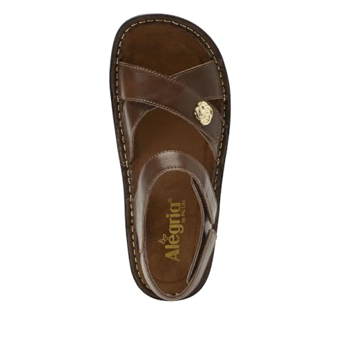 Alegria Women Kelsi Cross Strap Adjustable Leather Sandal4