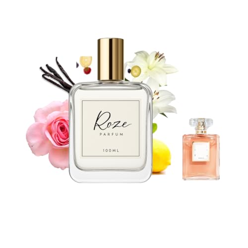 El Mejor Listado de Perfume Rosa los 10 mejores. 44 COCO MADEMOISELLE INTENSE CHANEL by Roze Parfums Dupe – Perfume 98% Fiel al Aroma Original para Mujer, Larga Duración, Versión Inspirada de Alta Calidad 100 ml, Acordes...