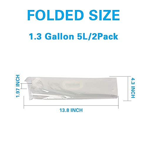 Récipient à eau pliable de qualité alimentaire transparent et ultra résistant - 4
