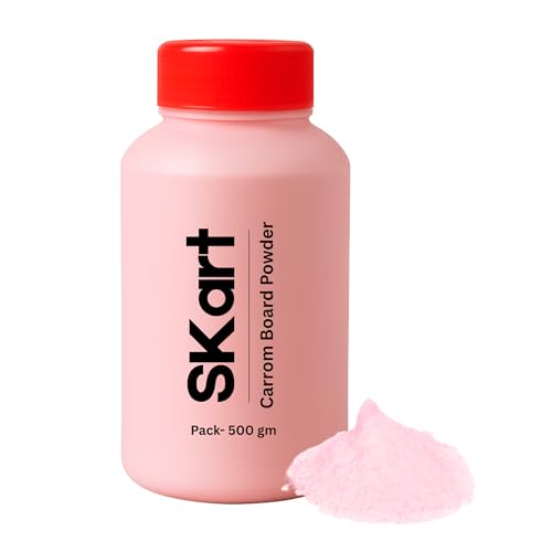 Image of Skart - Carrom Powder 500gm Bottle, Smooth & Fast Play Practice Carrom Board Powder, Smooth Carrom Coins Glide, Best for Home & Clube Players