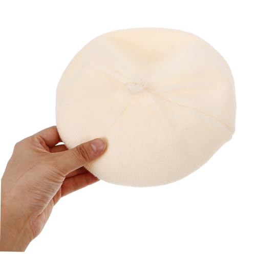 SAFIGLE Kids Knitted Beret Hat Fashionable French Style Baby Beanie for Boys and Girls Warm Winter Cap for Head Circumference 44-49cm Versatile Casual Outdoor Accessory Beige3