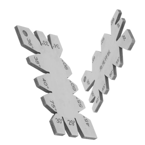 ARTIBETTER 2pcs Angle Protractor Gauge Measure Woodworking Key Measuring Ruler Angle Finder Protractor Metal