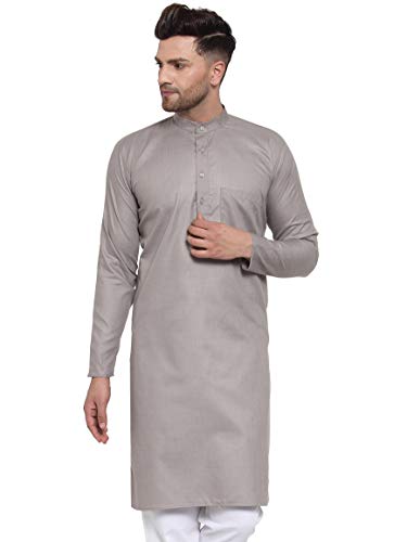 Image of Jompers Men's Cotton Regular Fit Solid Kurtas