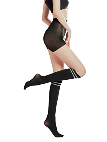 Image of Sahabowi Women Sheer Tights, High Waist Pantyhose, Vintage Control Top Stockings(Patterns Colourful), Pantyhose5