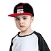 Caution I Have No Filter Flat Brim Hat Child Fashion Hip Hop Style Contrast Color Flat Bill Hat Red