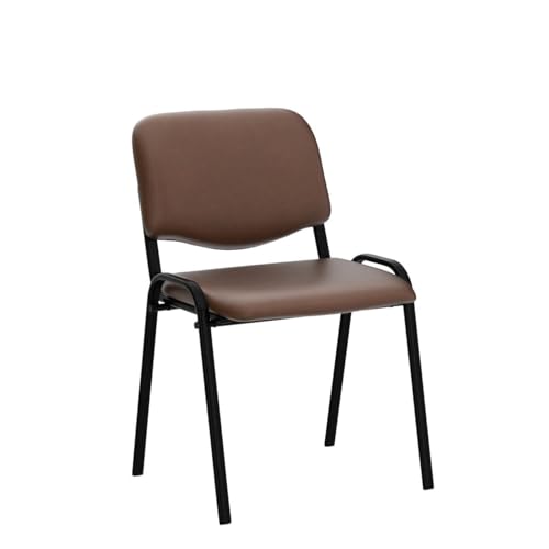 Image of VINGLI Rustic Waiting Room Chairs - 5-Pack PU Church & Conference Room Stackable Chairs, Office Guest & Reception Chairs for Meeting, Office Lobby, Simple & Space-saving