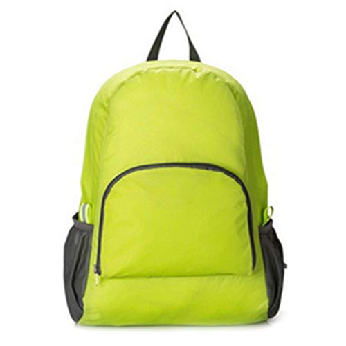 wolovo Petit Sac à Dos Pliable de randonnée, de Sport, de Gym, de Camping, Vert Fluorescent