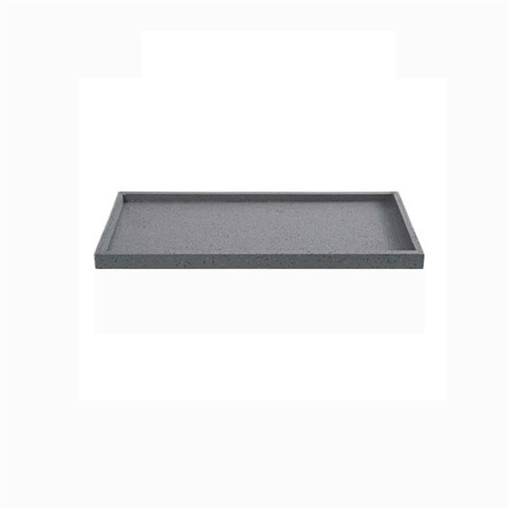 Portici Home Vassoio antigoccia per piante Pallet in resina sintetica, sottovaso per soggiorno, balcone, patio, interni (grigio, piccolo)