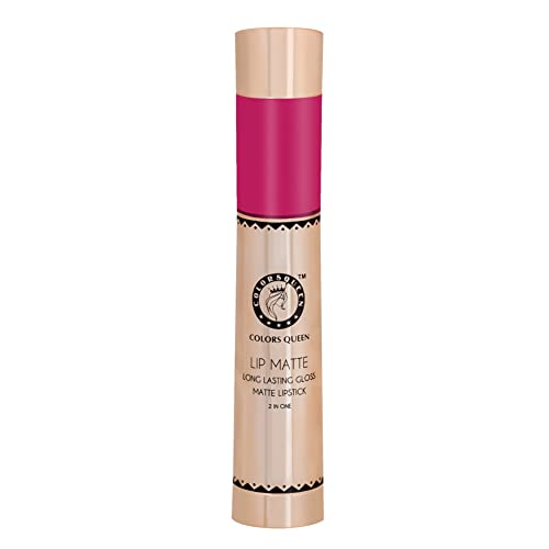 Image of Colors Queen 2 in 1 Matte Lipstick | Lip Matte | Long Lasting Gloss, Waterproof, Non Transferable | (28 - Coral Pink, 8g)
