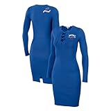 WEAR by Erin Andrews Women's Royal Buffalo Bills Lace Up Long Sleeve Dress